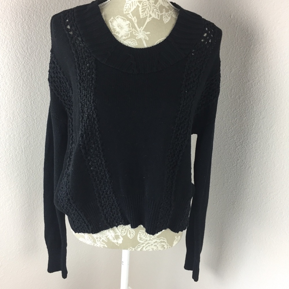 Chelsea & Violet Black Chunky Knit Sweater XS